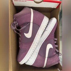 Nike Dunk High GS Violet Dust White Purple Suede 308319-500 Size 6.5Y /Women's 8